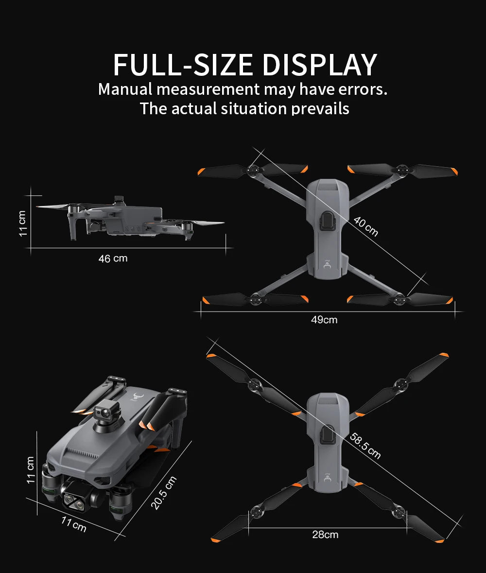 Teeggi GPS Drone 4K Camera Foldable With 6KM Range