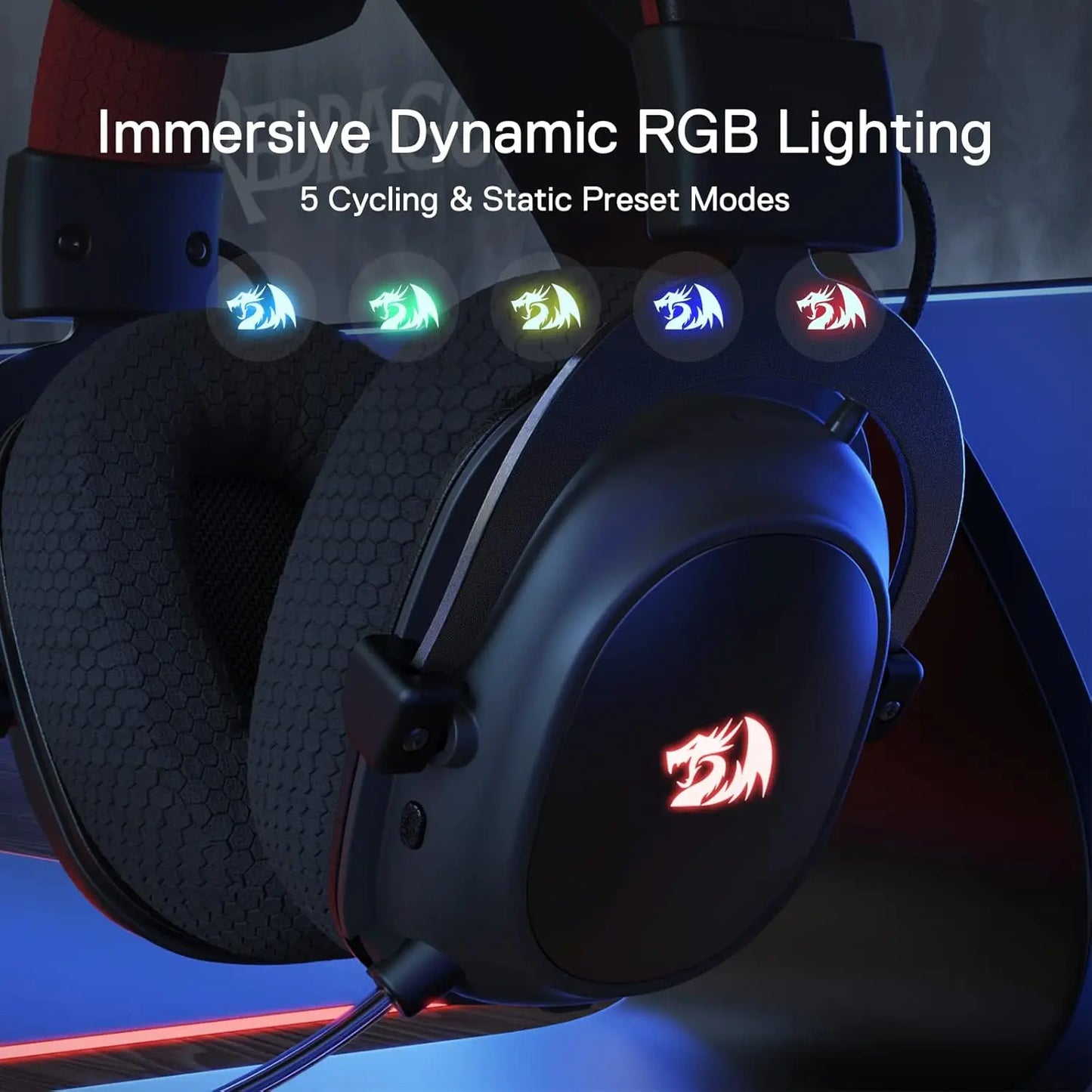 Redragon H510 PRO Zeus-X RGB Wireless Gaming Headset 7.1 Surround
