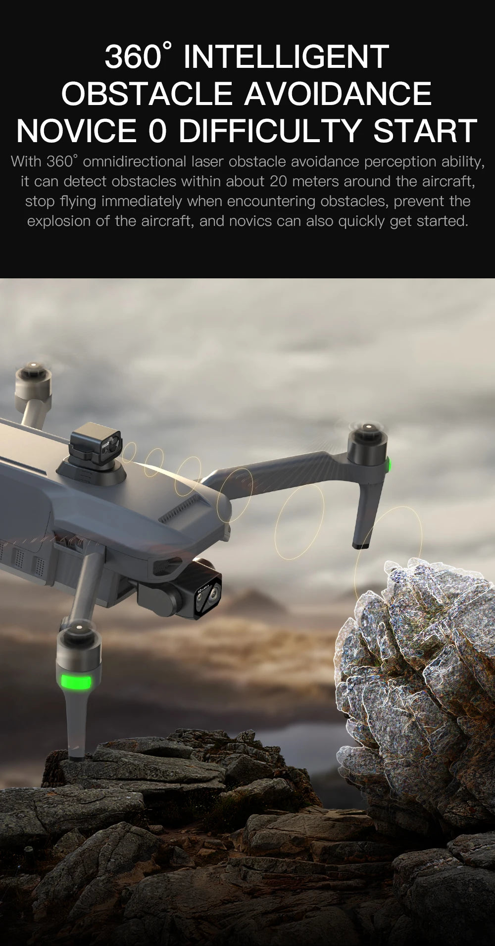 Teeggi GPS Drone 4K Camera Foldable With 6KM Range