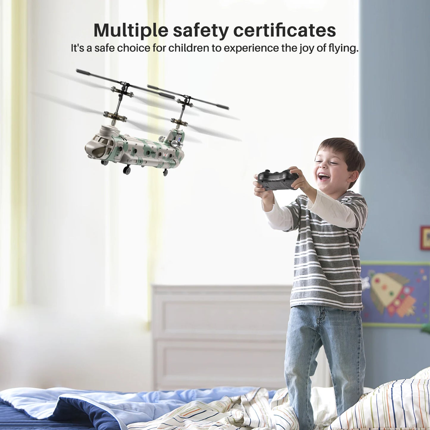 SYMA RC Helicopter Toy With Altitude Hold One Key Takeoff
