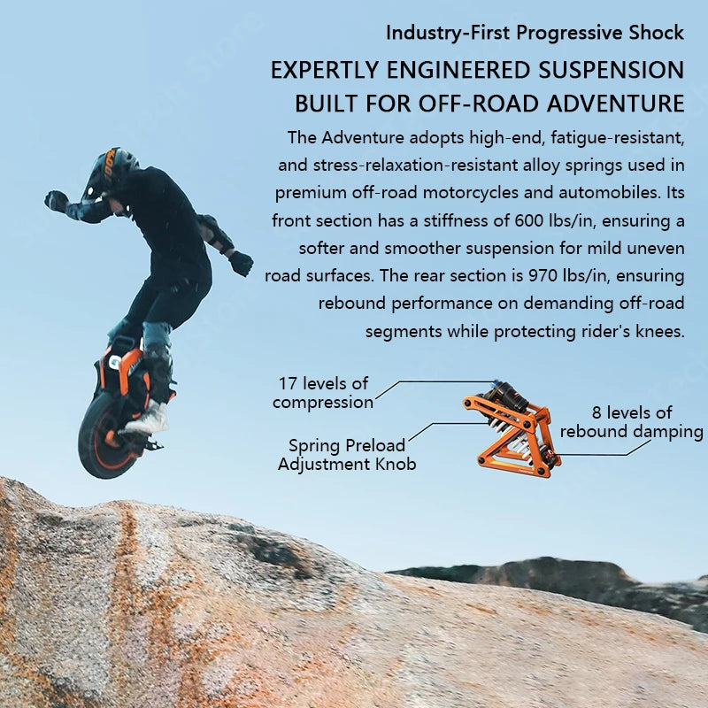 Inmotion Adventure V14 Electric Unicycle 70kmh 2400Wh 9000W High Torque