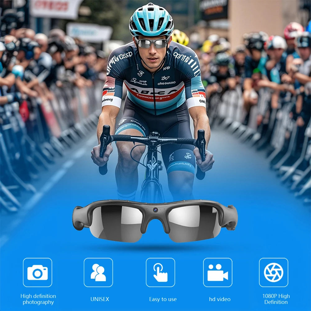 ALLOYSEED Smart HD 1080P WiFi Sports Glasses With Camera
