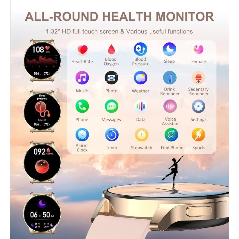 INNOFOVO Smart Watch for Women Answer Calls Fitness Tracker