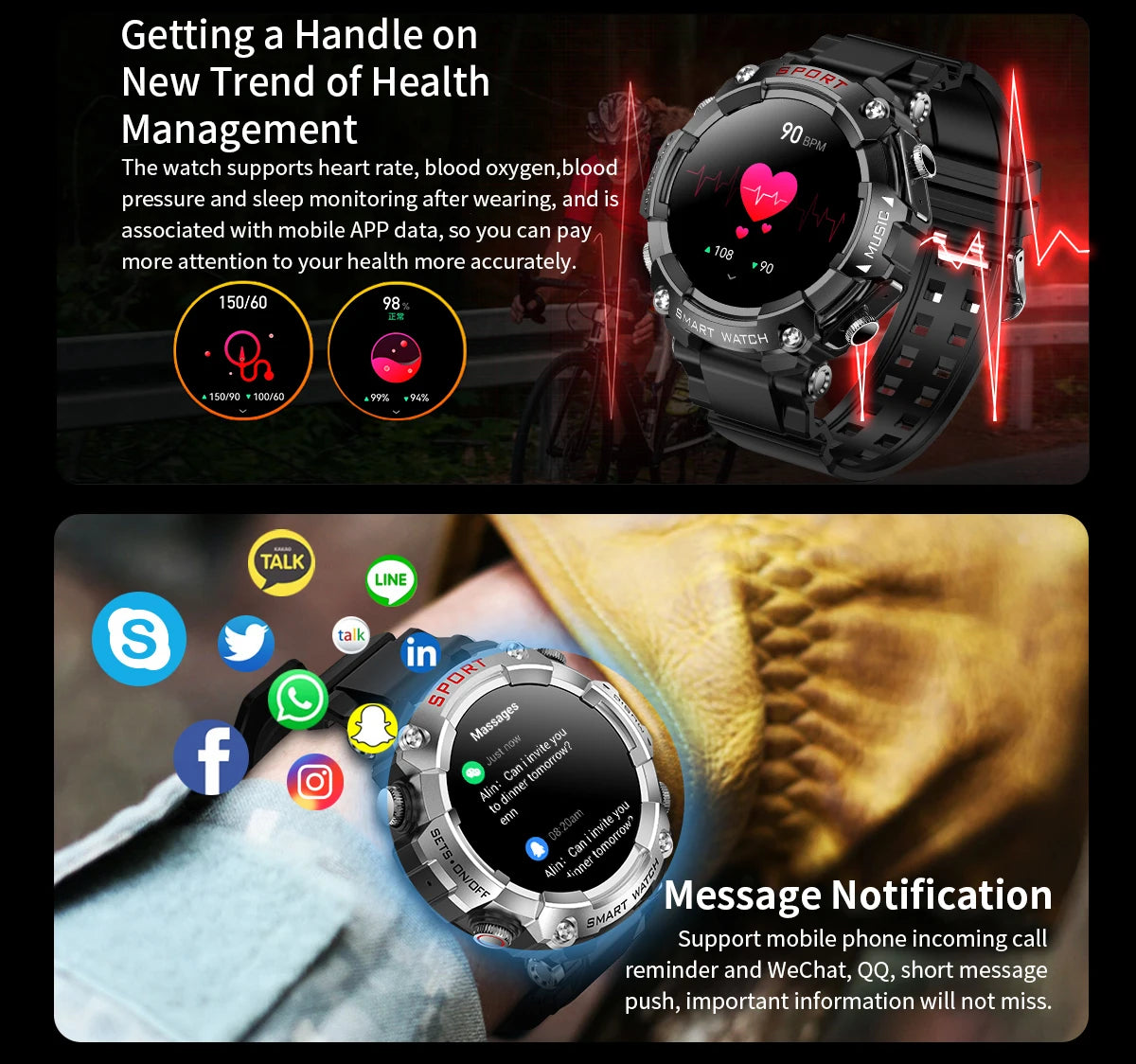 Young At Heart Online Mall LaNikar Smart Watch AMOLED Display