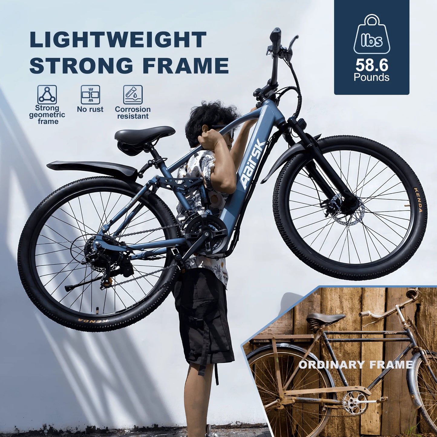 750W Electric Bike Shimano 21 Speed City Mountain Ride