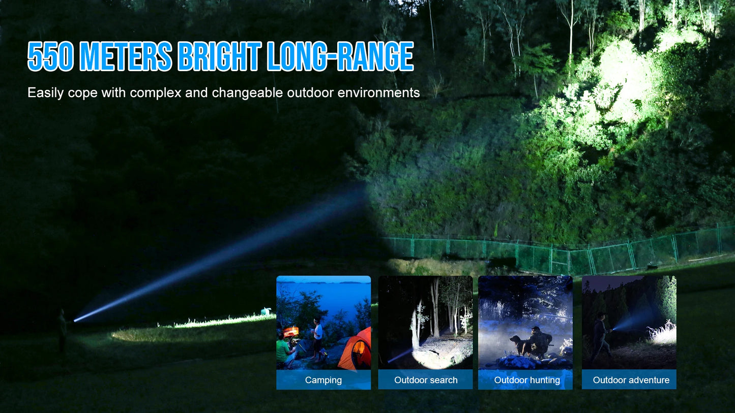 TrustFire T40R Army Tactical LED Flashlight 1800 Lumen USB Rechargeable