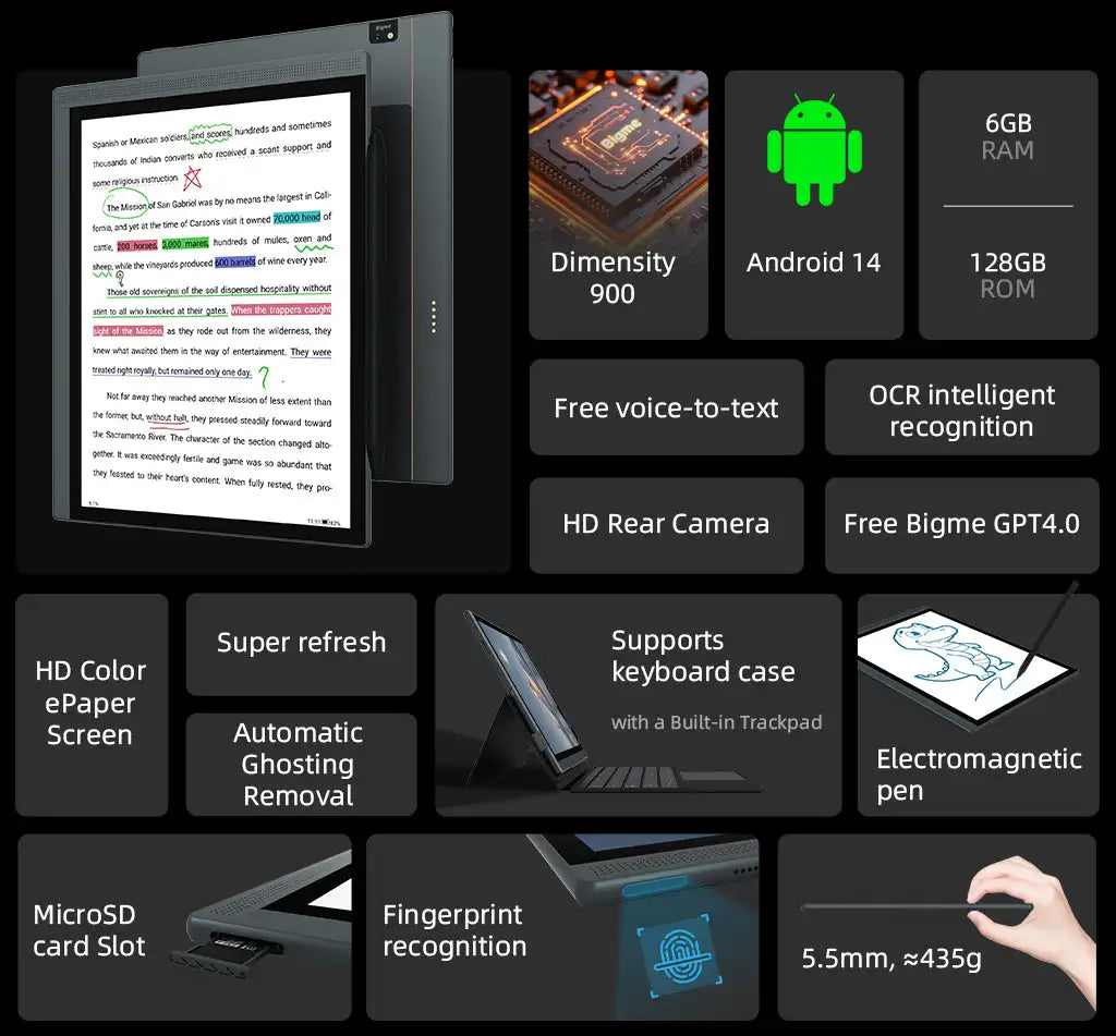 Bigme B1051C Ereader Android 14 Open System 6GB RAM 128GB
