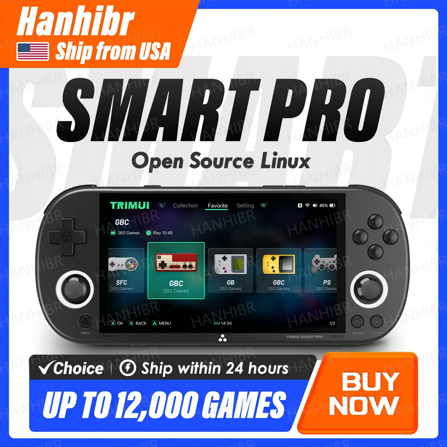 Trimui Smart Pro Handheld Game Console With IPS Display Joystick