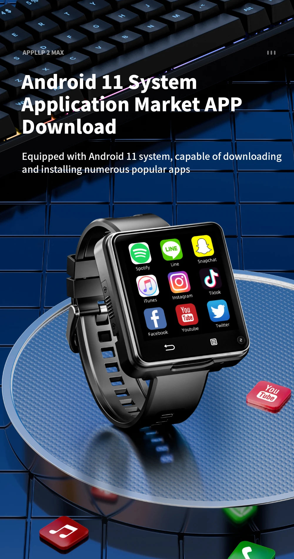 LOKMAT APPLLP 2 MAX Dual Camera Android Smartwatch