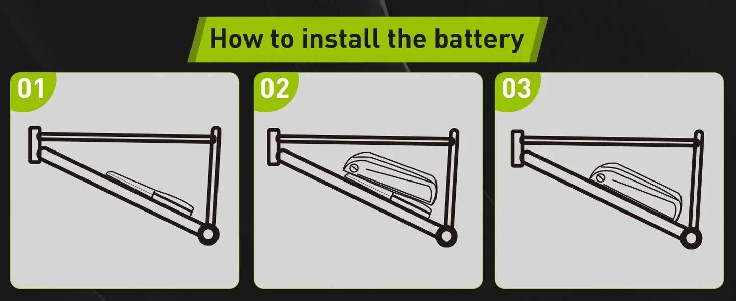 Aleaivy 36V 48V Li-Ion E-Bike Battery 10-20Ah for Motors