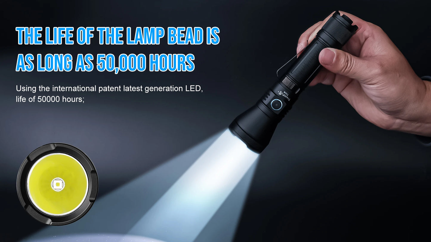 TrustFire T40R Army Tactical LED Flashlight 1800 Lumen USB Rechargeable