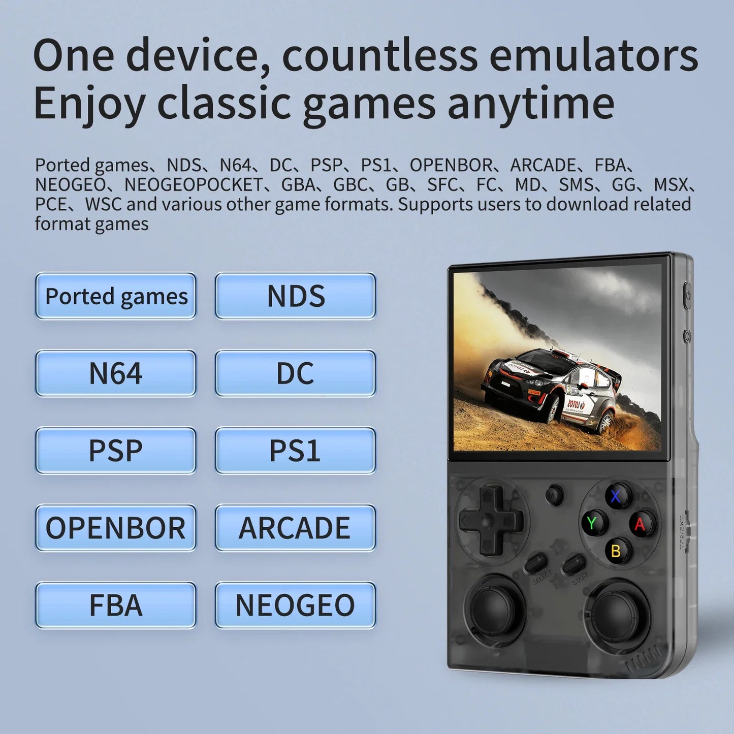 Ampown G350 Handheld Game Console 3200mAh Battery Linux Gift