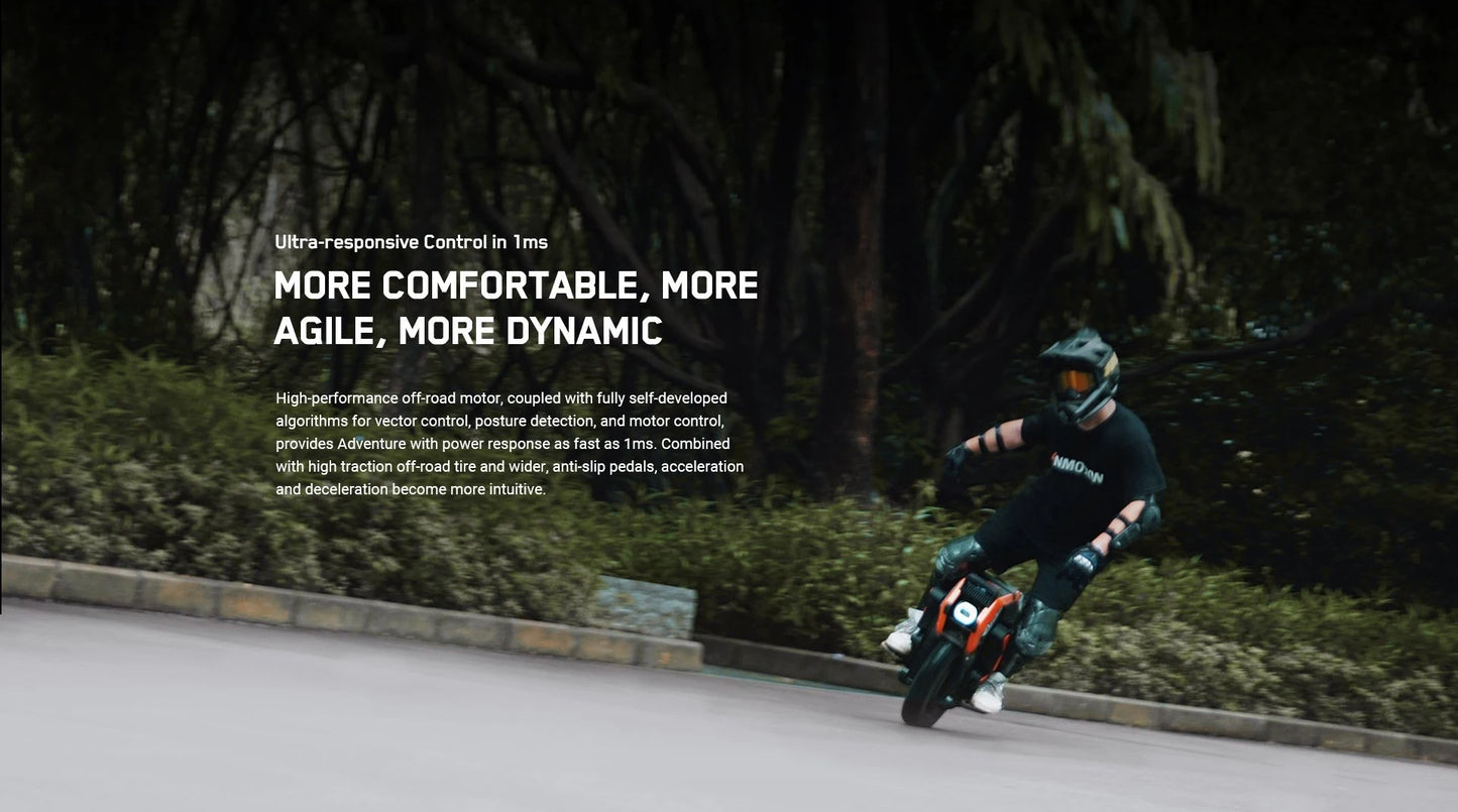 Inmotion Adventure V14 Electric Unicycle 70kmh 2400Wh 9000W High Torque