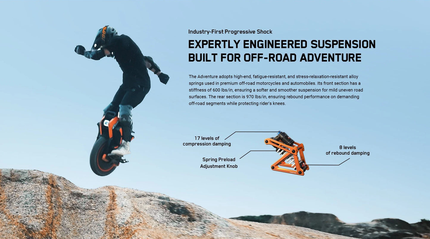 Inmotion Adventure V14 Electric Unicycle 70kmh 2400Wh 9000W High Torque