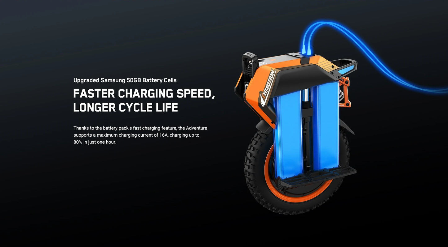 Inmotion Adventure V14 Electric Unicycle 70kmh 2400Wh 9000W High Torque