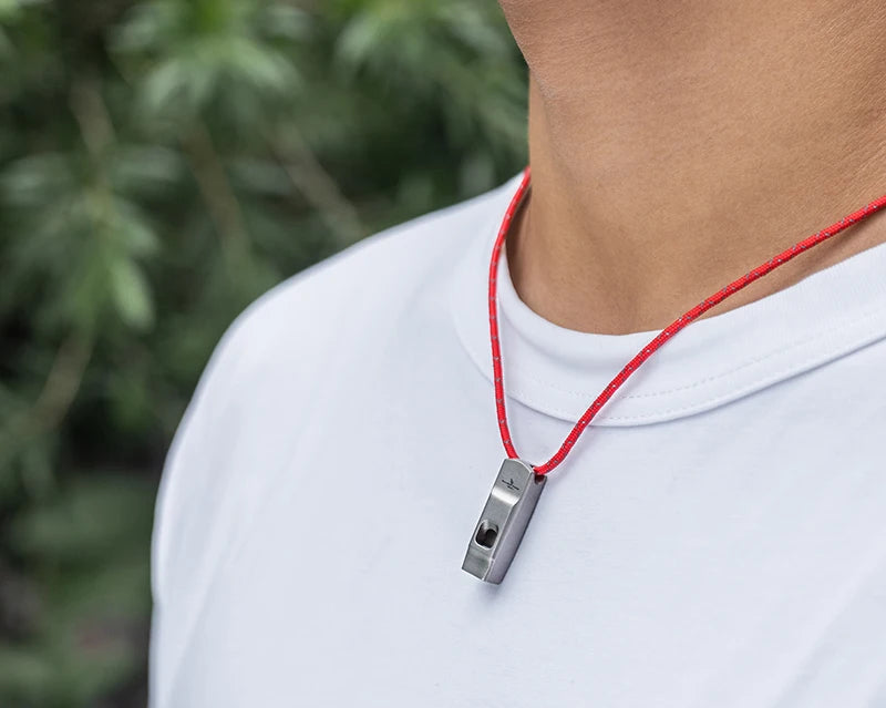 Emergency Survival Signal Whistle With Lanyard For Outdoor Safety
