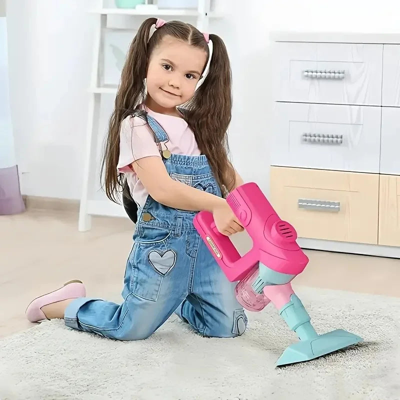 3-in-1 children's vacuum cleaner toy, light music interactive game, interaction between parents and children, cleaning set suita
