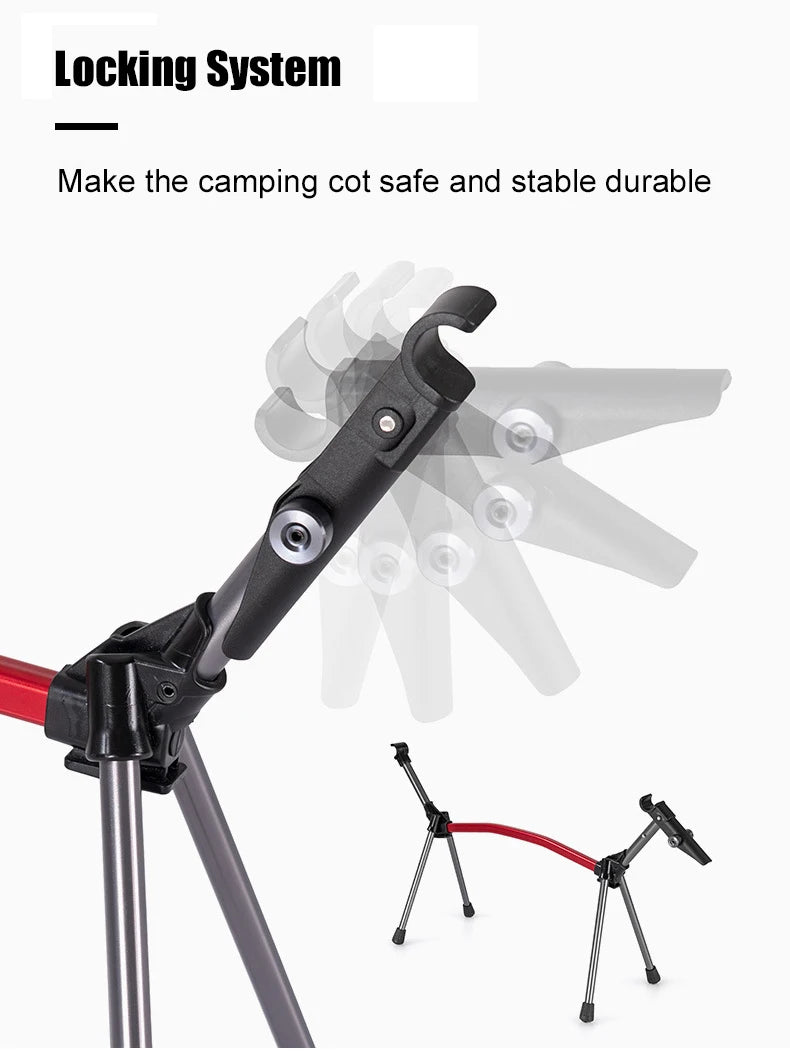 WESTTUNE Ultralight Aluminum Camping Cot With Leg Extenders