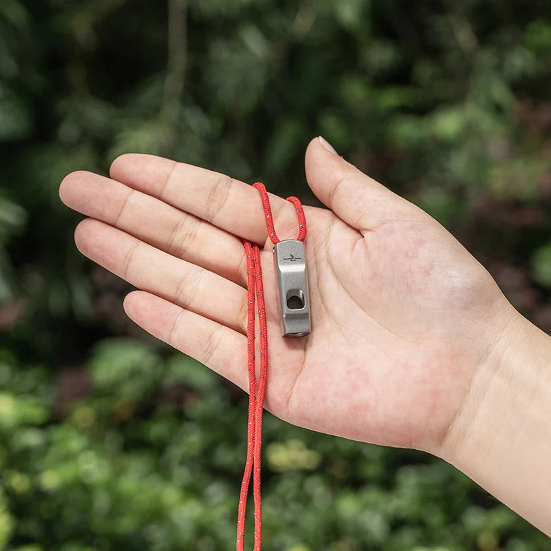 Emergency Survival Signal Whistle With Lanyard For Outdoor Safety