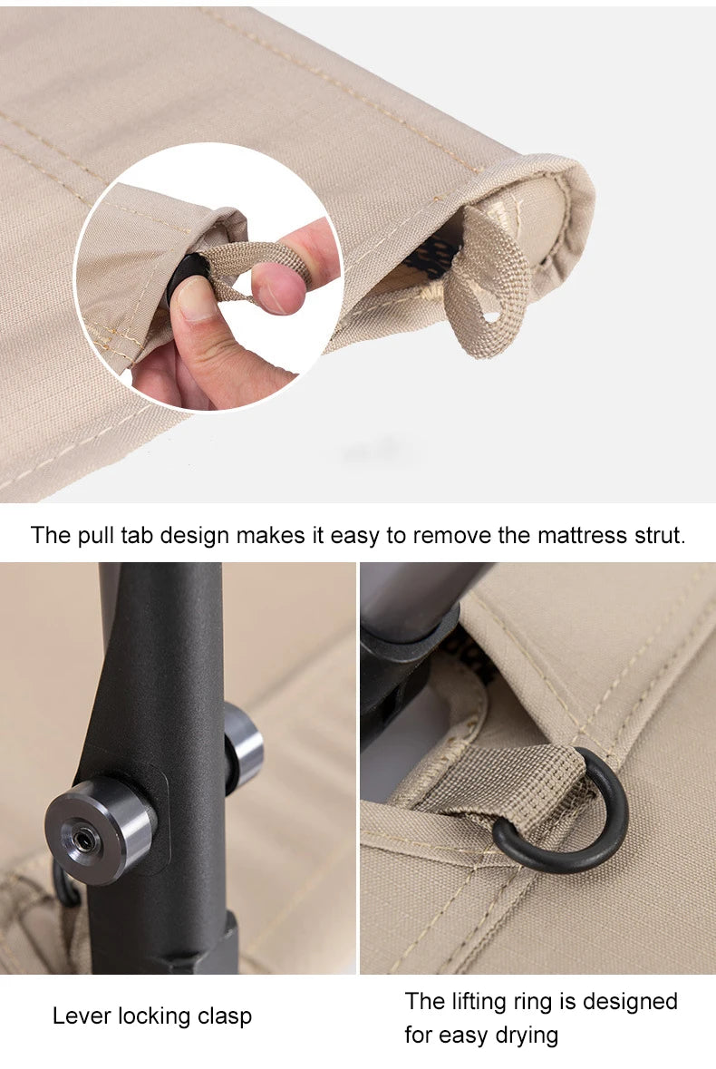 WESTTUNE Ultralight Aluminum Camping Cot With Leg Extenders