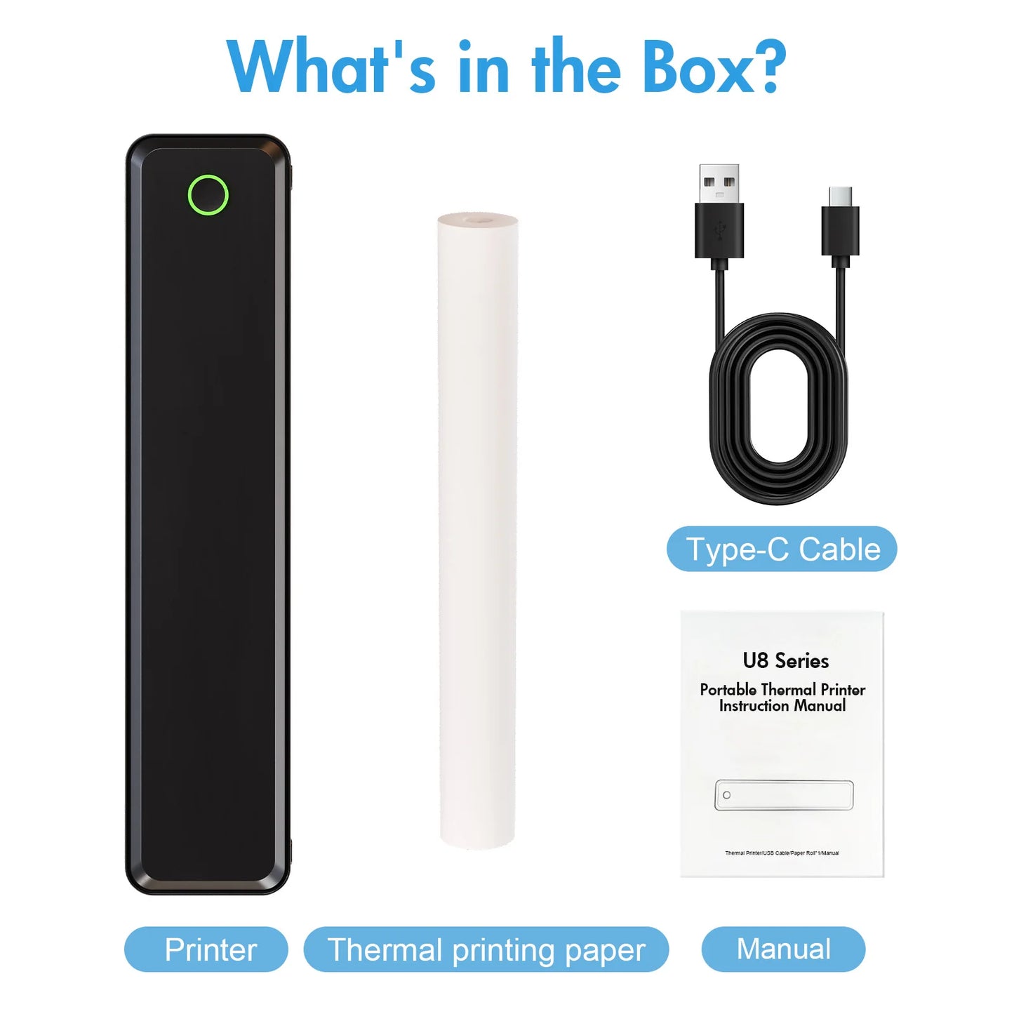 TakeYou Portable Inkless Wireless Thermal Label Printer Travel