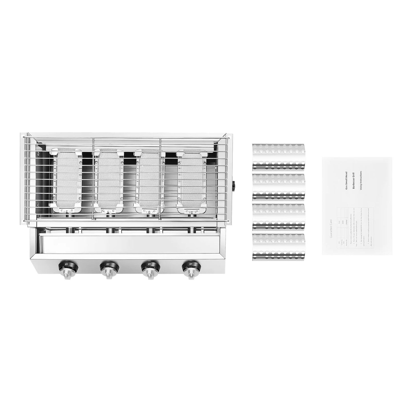 Gas Grill Profession Portable Stainless Steel Smokeless BBQ Grill Ceramic 4 Burners Outdoor Cooking