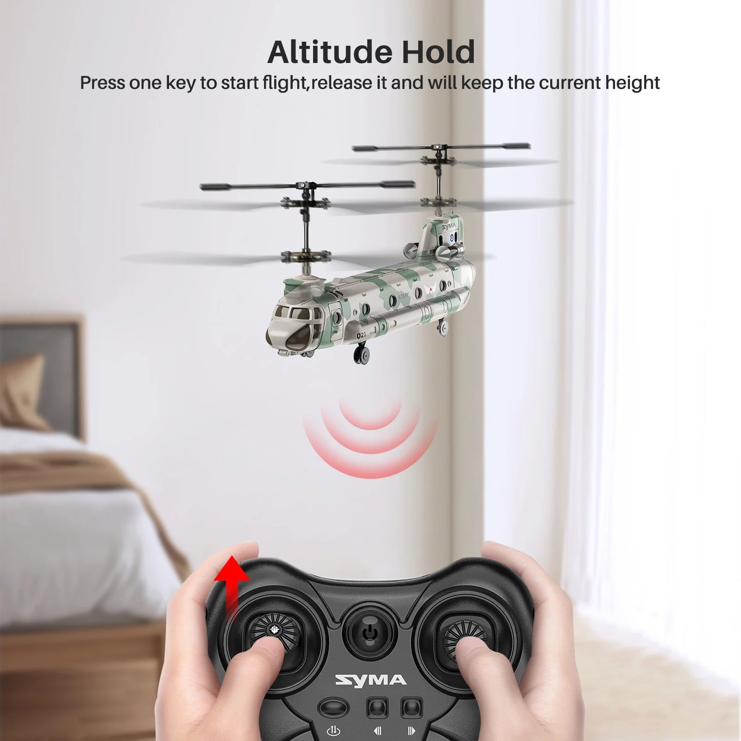 SYMA RC Helicopter Toy With Altitude Hold One Key Takeoff