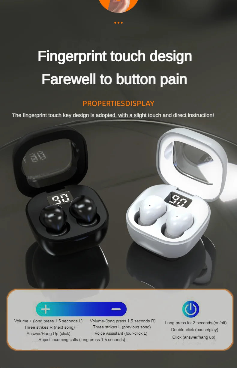 SHUKE SK19 True Wireless Earbuds With Active Noise Cancelling Bluetooth 5.3 Mic