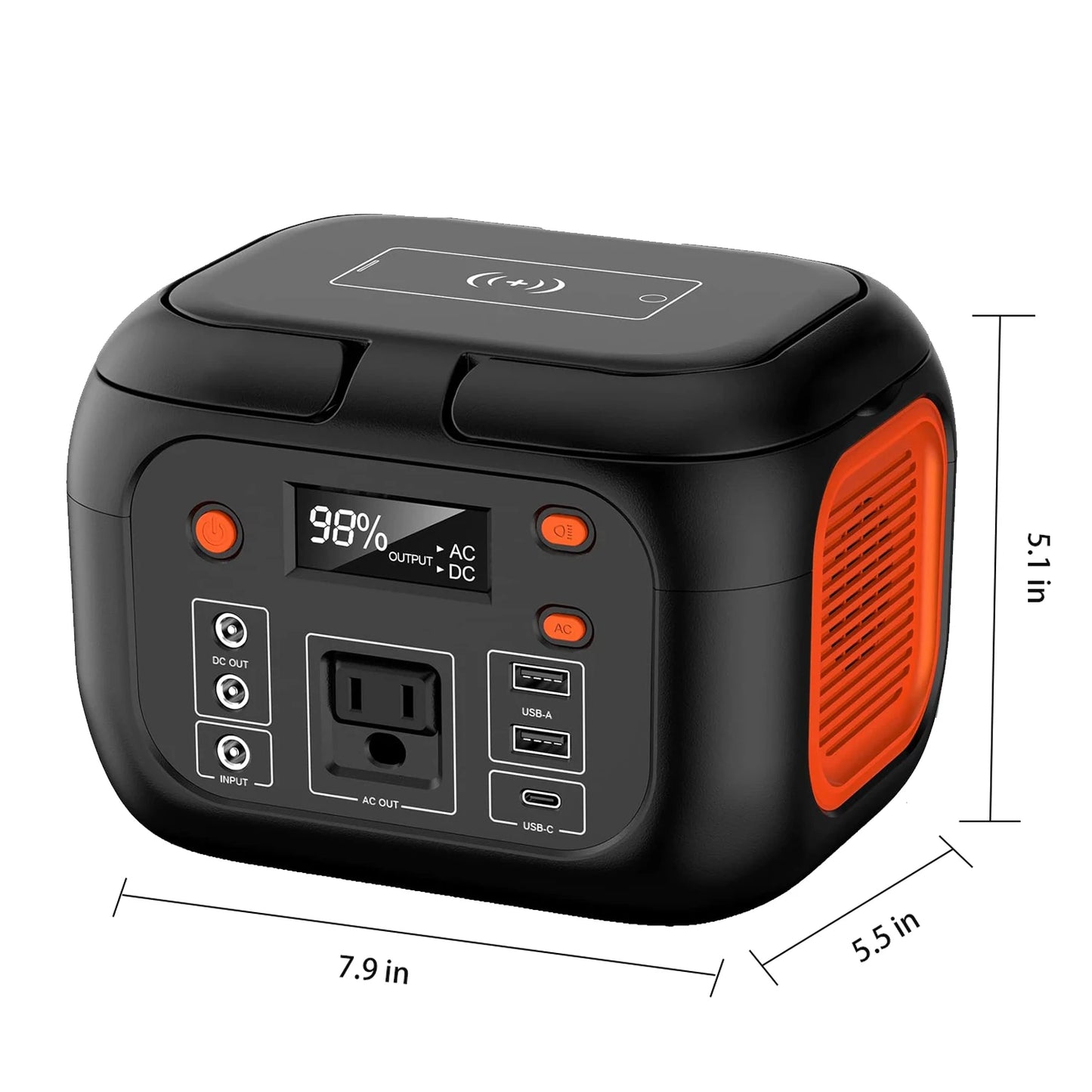 600W/300W/200W/120W Portable Power Station,110V AC Outlets Solar Generator Storage Energy Power Bank For Camping Travel RV Home