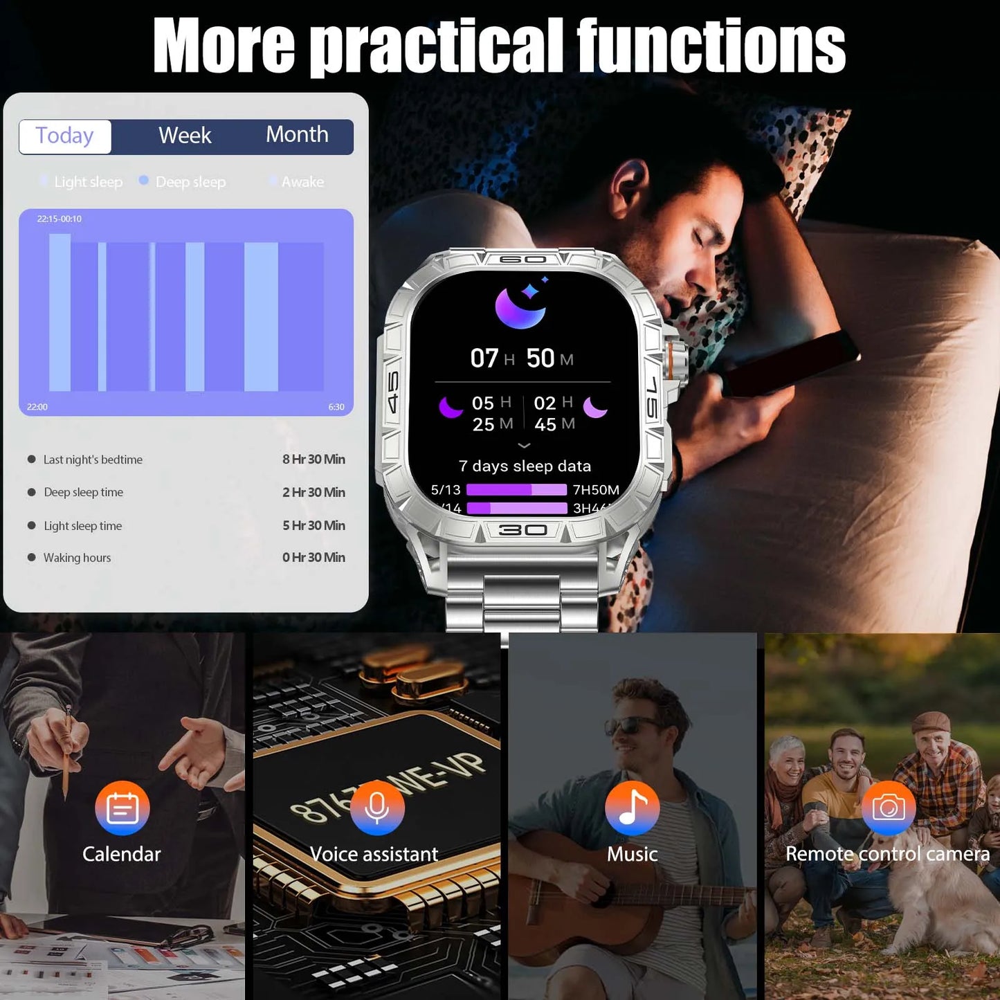 EIGIIS K63 Smart Watch ED Display IP68 Bluetooth Heart Rate