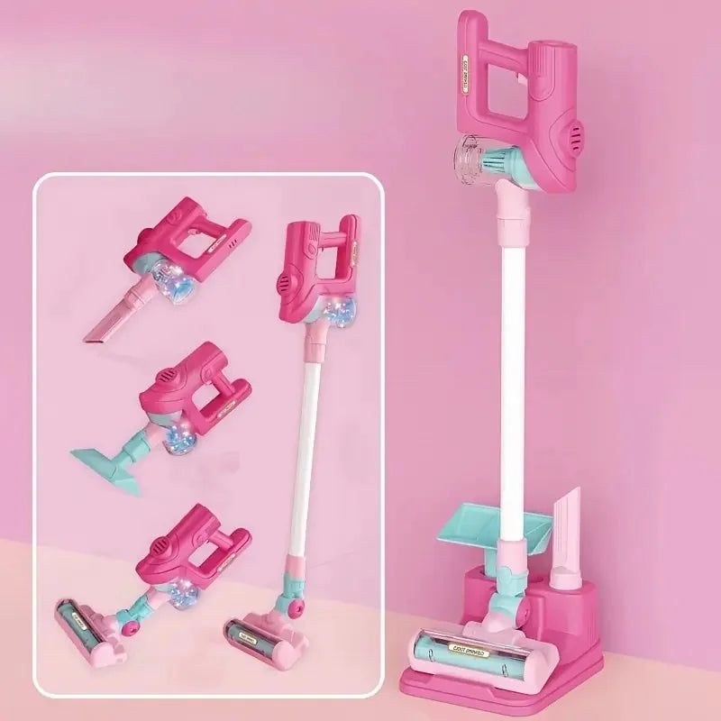 3-in-1 children's vacuum cleaner toy, light music interactive game, interaction between parents and children, cleaning set suita