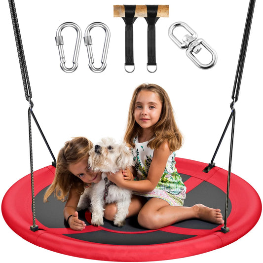 43" UFO Tree Swing for Kids & Adults - 700LB Capacity, Waterproof Hanging Saucer Seat with Adjustable Straps.