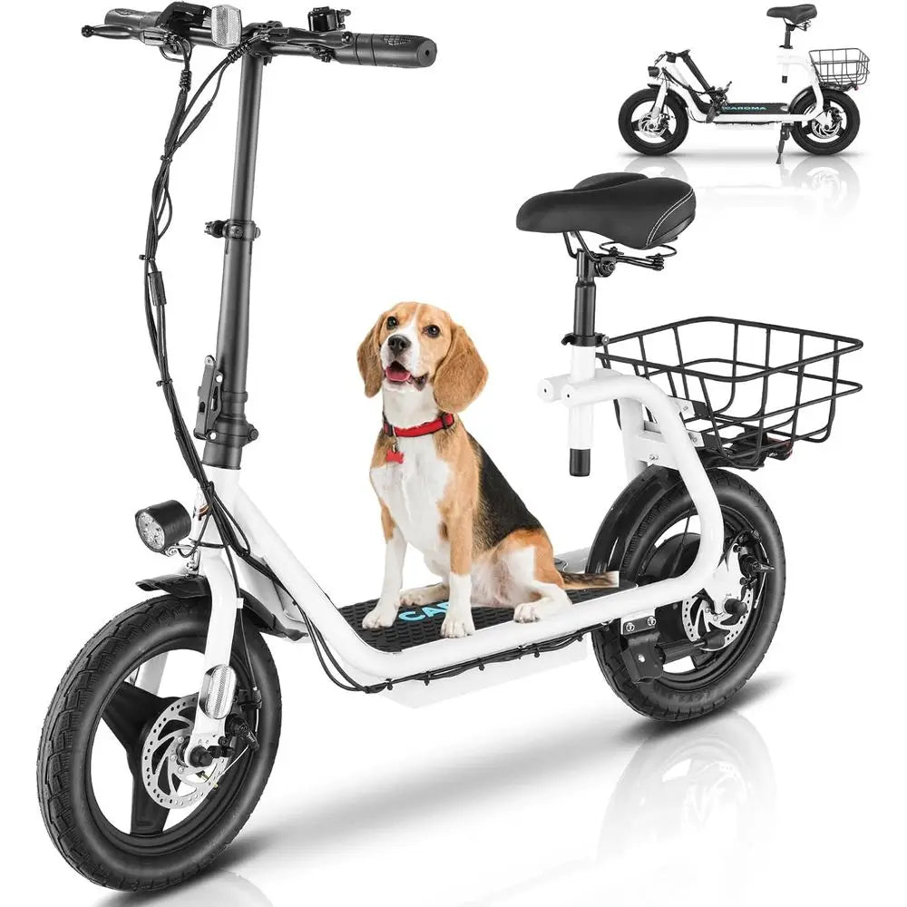 Adult Foldable Electric Scooter Seat 30 Mile Range 20 MPH