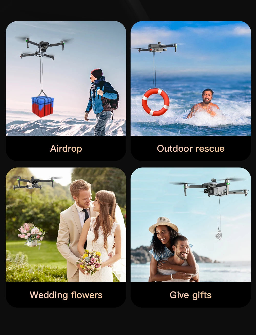 Teeggi GPS Drone 4K Camera Foldable With 6KM Range